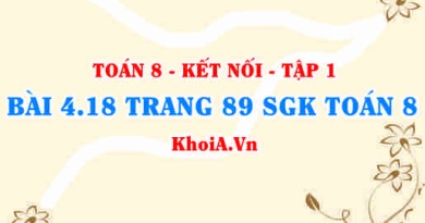 Bài 4.18 trang 89 SGK Toán 8 tập 1 Kết nối tri thức